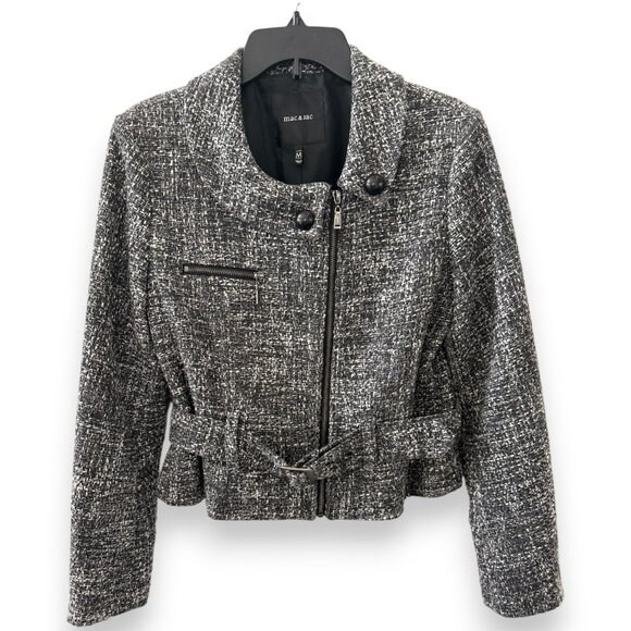 mac & jac Women's Black and White Tweed Blazer - Picture 1 of 5